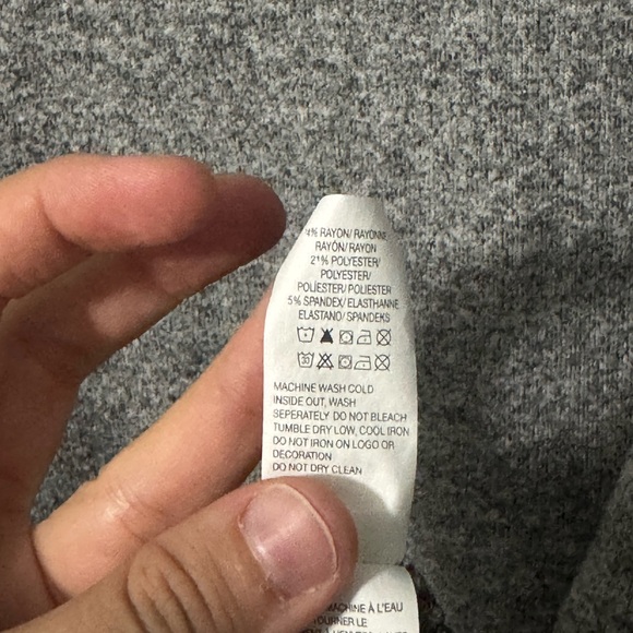 Lucky Brand Heather Gray Knit Top Size Medium - Picture 3 of 4